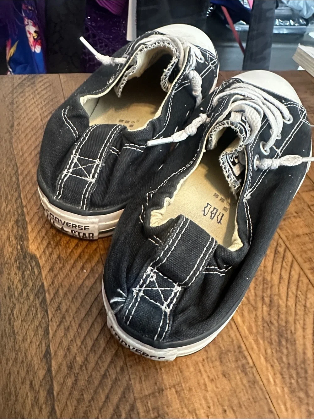 Converse Kids Black and White Low Top Sneakers